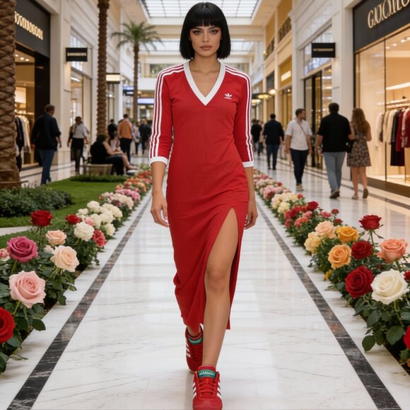 adidas Dresses & Skirts - Adidas Women’s Originals Maxi Dress V II0750‎ Black 3-Stripes Logo Casual Small